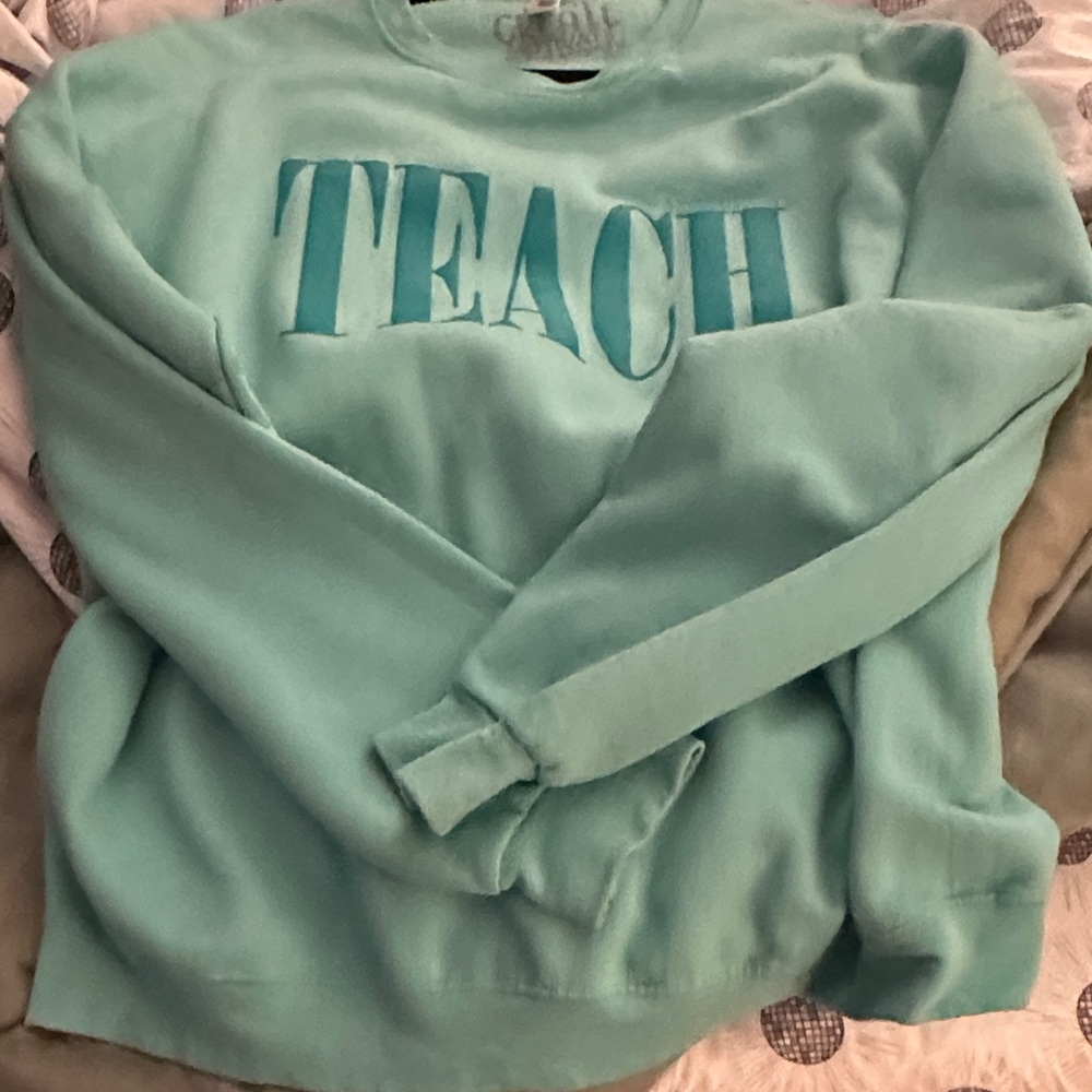 Women's Mint Green 'Teach' Sweater